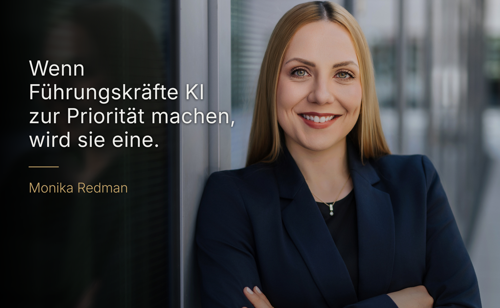 Professionelles Porträtfoto von Monika Redman, AI & Transformation Strategist und Management Consultant in der Automobilindustrie.